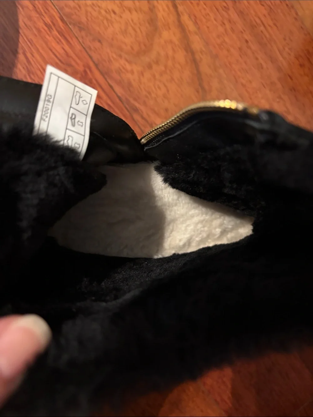 UGG Black Suede Faux Fur Zip Ankle Boots